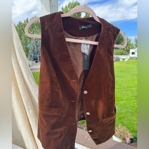 Brand new velvet brown vest